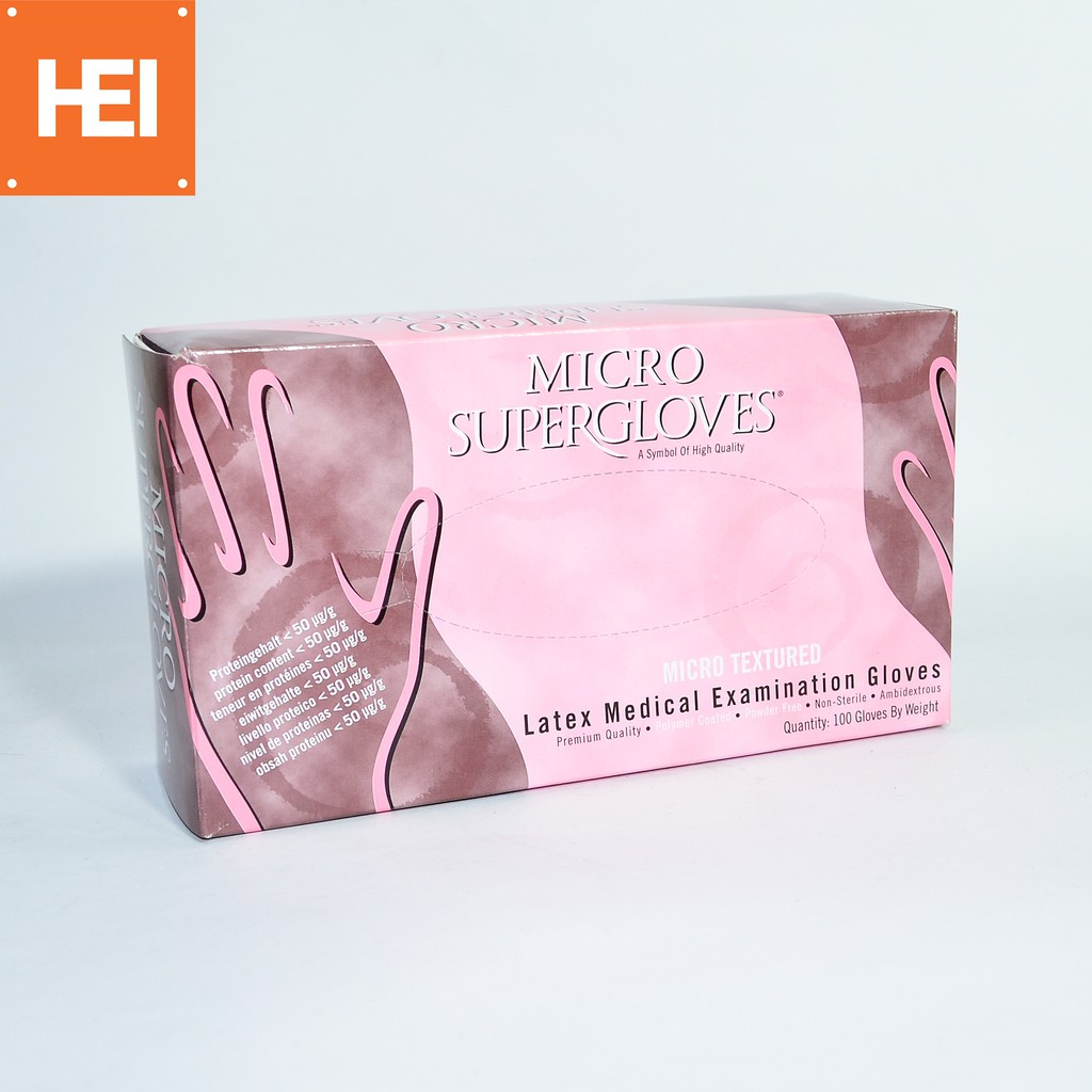Micro Nitrile / Latex Supergloves Medical Examination Gloves 100pcs/bx