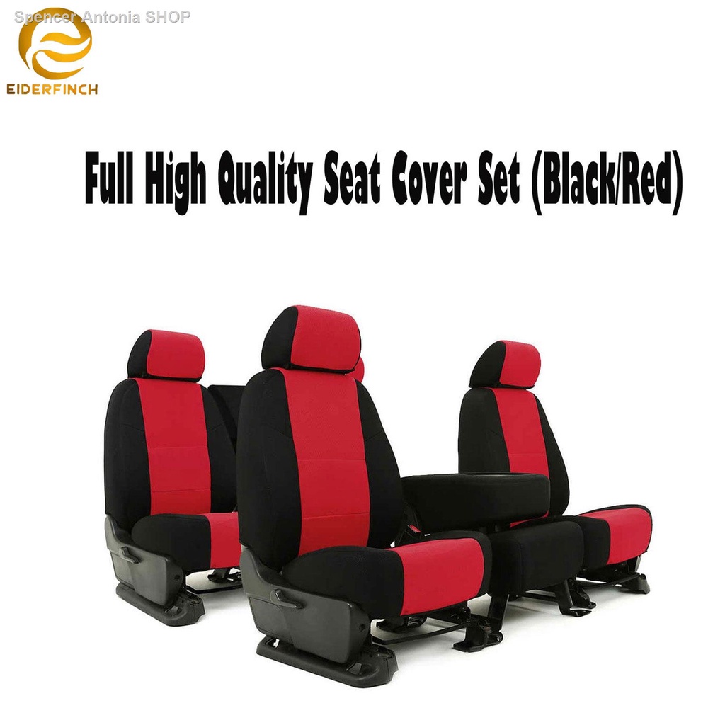 Full High Quality Seat Cover Set (Black/Red)(carseat cover) Shopee