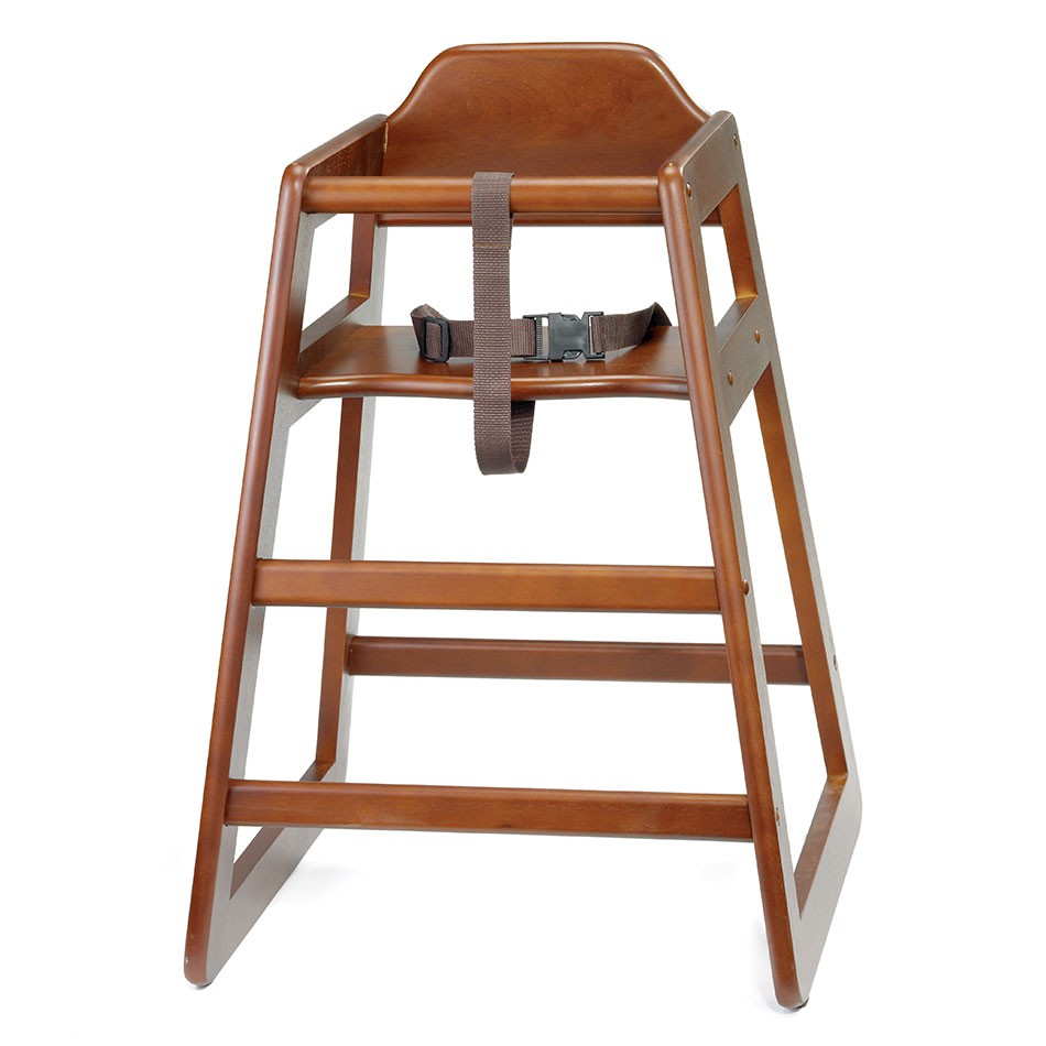 Wooden High Chair Restaurant Style Child Seat With Seat Belt Shopee Philippines