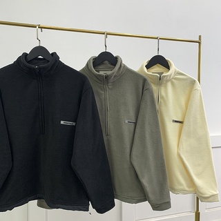 FEAR OF GOD FOG  The Seventh Season Double-Track Back Silicone Letters Semi-Zipped Stand Collar Sweater2021