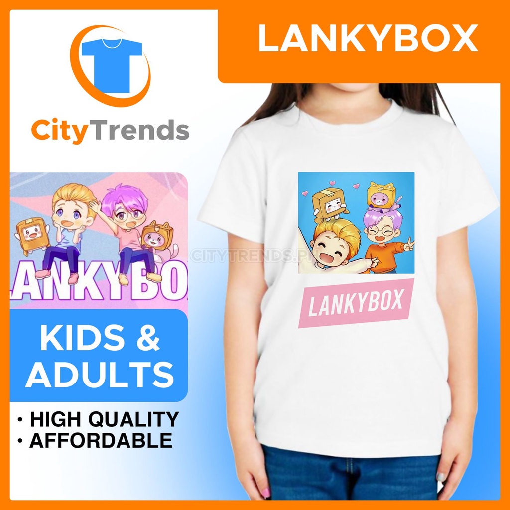 Lankybox shirt for kids / Lanky box t shirt / Rocky Lankybox Foxy ...