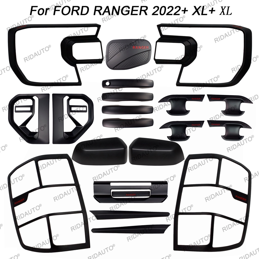 Matte Black ABS Body Kit Fit For FORD RANGER 2022+ XL+ XL Exterior Body