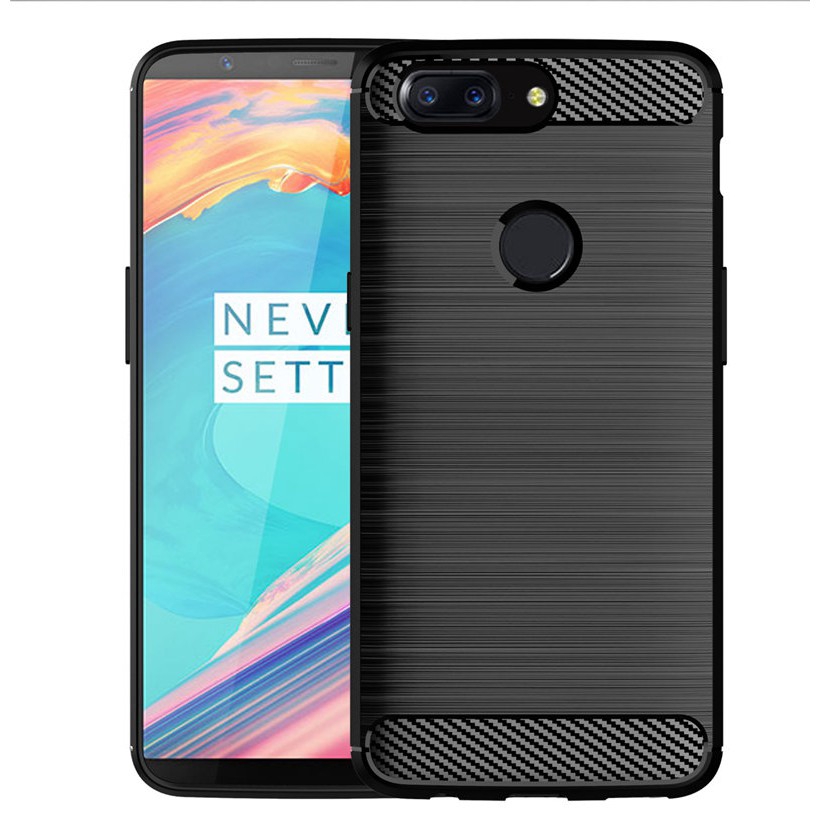 OnePlus 5T Case Soft Silicone Armor Carbon Fiber TPU Back Cover OnePlus 1+ 5T OnePlus5T Phone