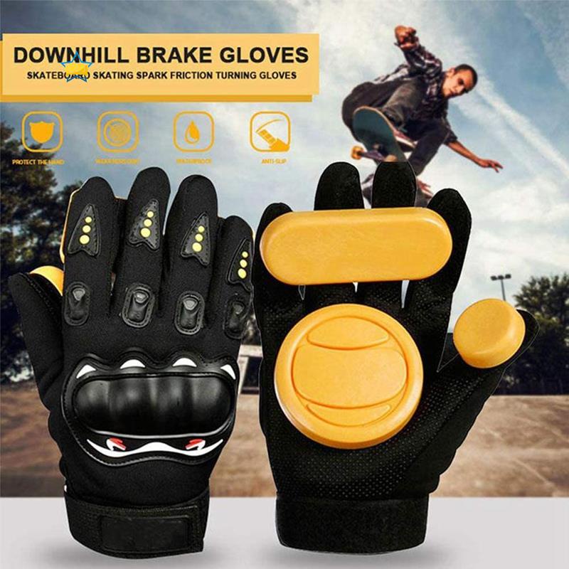 DIY Longboard Slide Gloves Skateboard Gloves Foam Protector Downhill