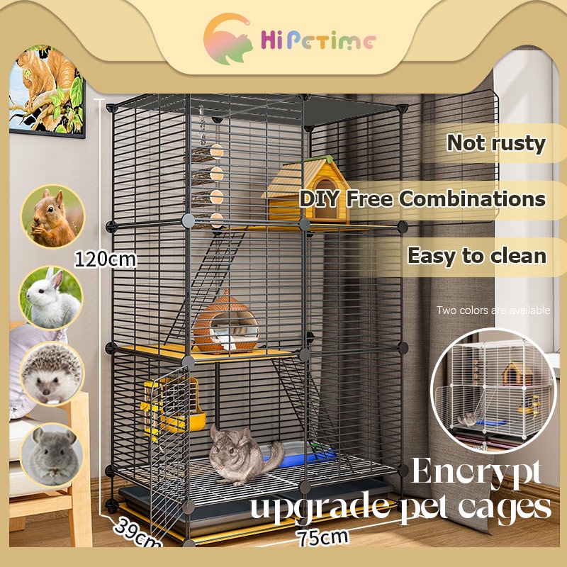 75*39*120CMThree-layer encrypted mesh with tray cat cage bird cage squirrel honey bag squirrel cage