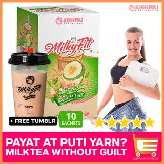 Kishaki Slimming Milky Fit with Chia Seed, free cup