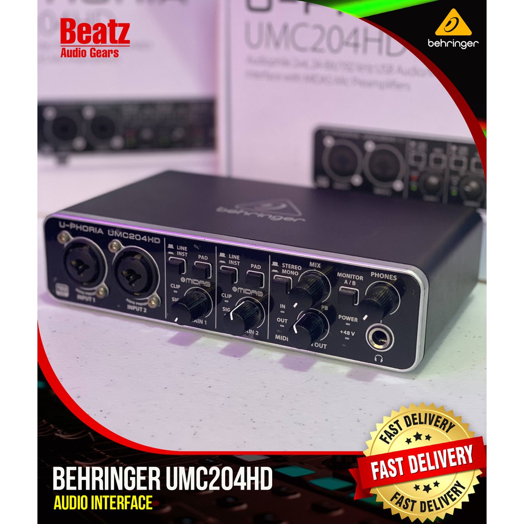 Behringer UMC204HD USB Audio Interface Shopee Philippines