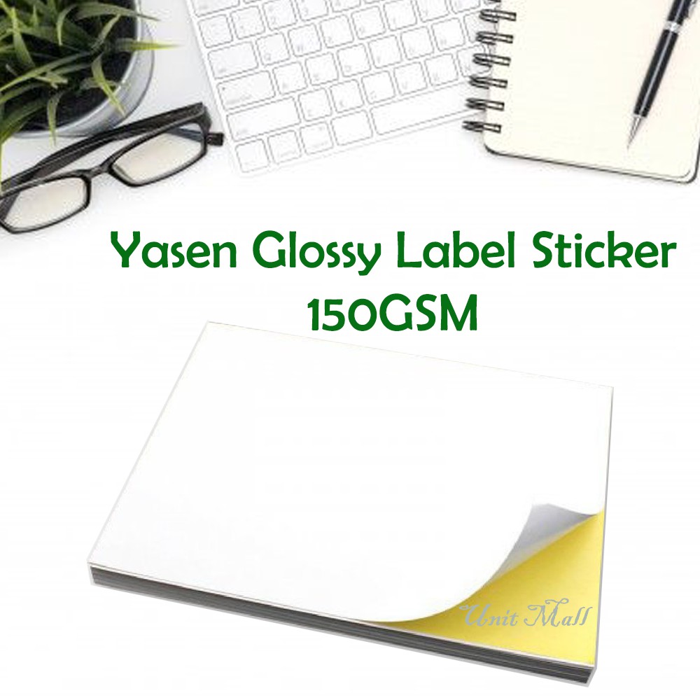 Matte Glossy Label Sticker 150 GSM A4 self adhesive sticker paper