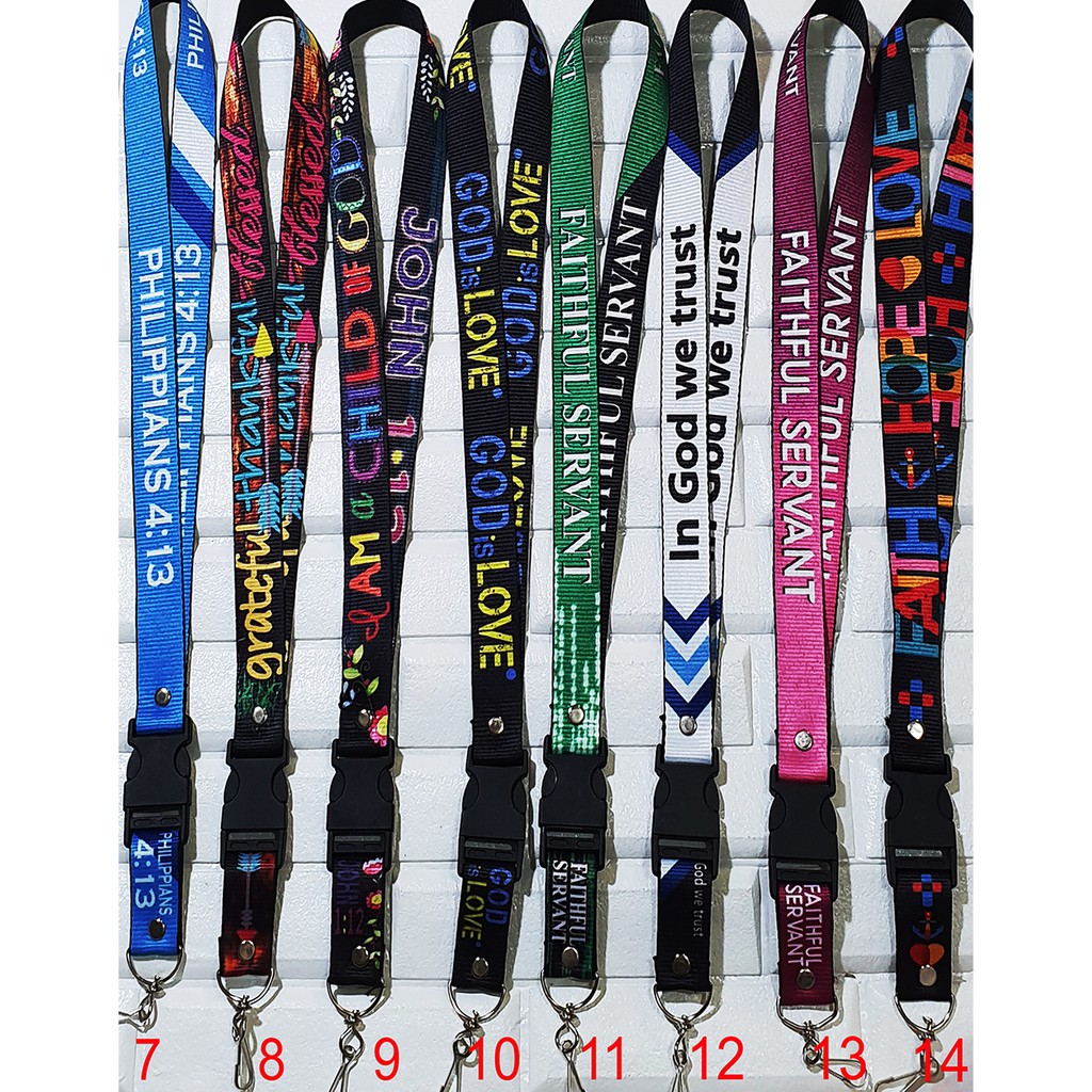 bible verse lanyard id lace neck strap sling id holder gifts/giveaways ...