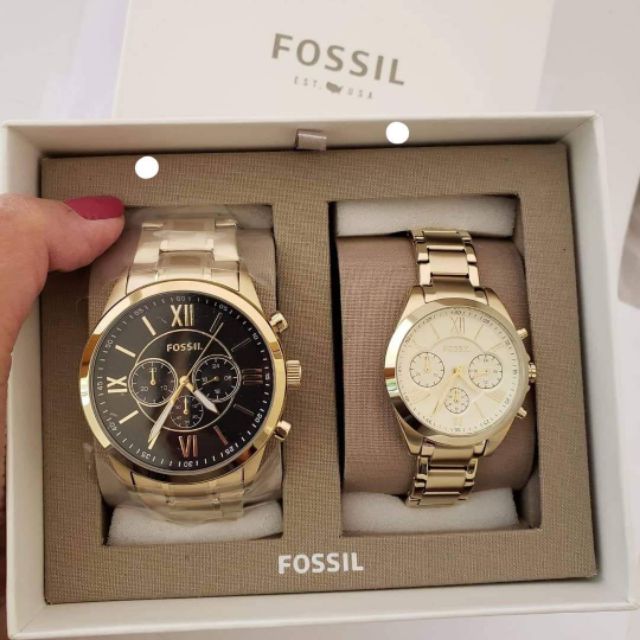 fossil watch pair