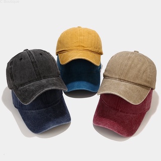 (COD) 16 colors plain cap for men washed cotton baseball cap for women unisex couple caps sun hat da #5