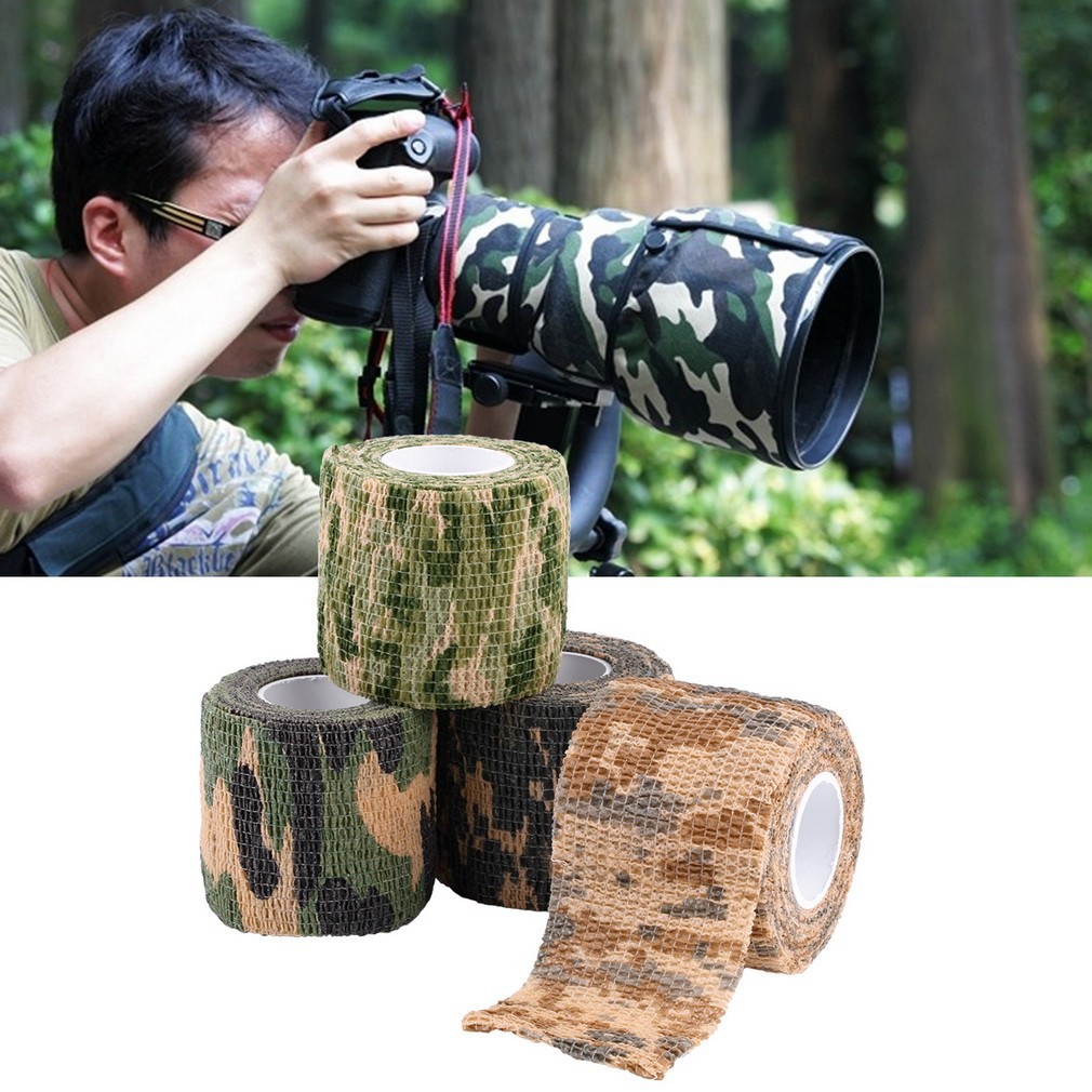 3 Rolls 4.5M Camo Gun Rifle Waterproof Camouflage Stealth Duct Tape Wrap Hunting