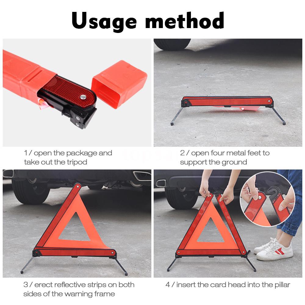 YWSDshop Car Warning Triangle,Emergency Reflective Warning Road Safety Triangle Signs Kit 1 
