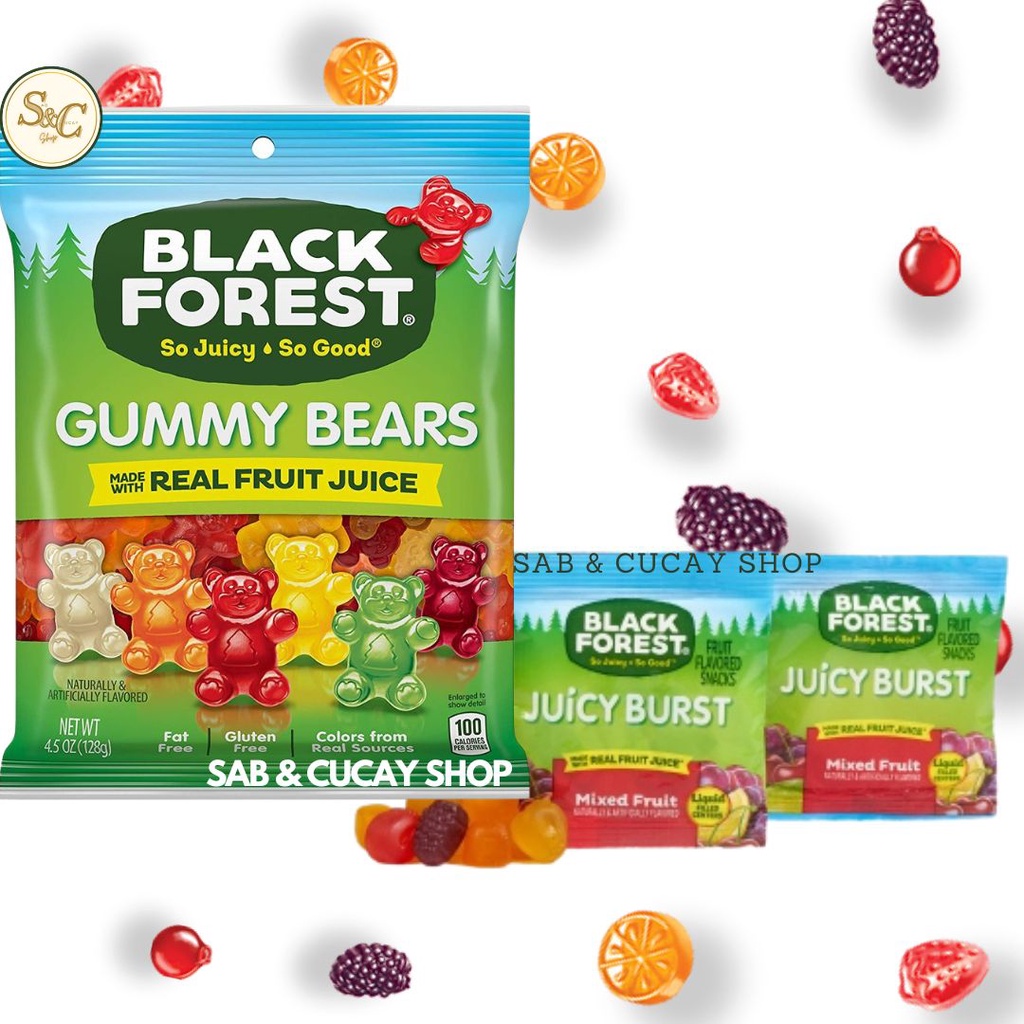 Black Forest Mixed Fruit Fruit Snacks / Gummy Bears With Real Fruit Juice Shopee Philippines