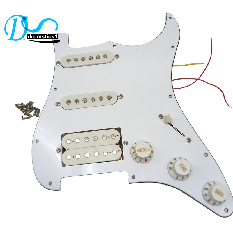 Prewired Guitar Pickup Pickguard Humbucker Pickguard with 2 Single Coil Pickups and Electric Guitar Circuit Board Electric Guitar Guitar Pickguard