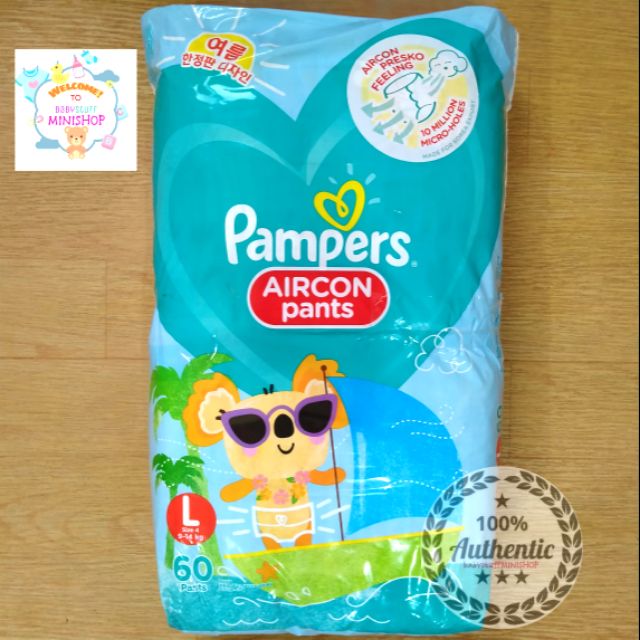 Pampers aircon pants large 60 pcs Shopee Philippines
