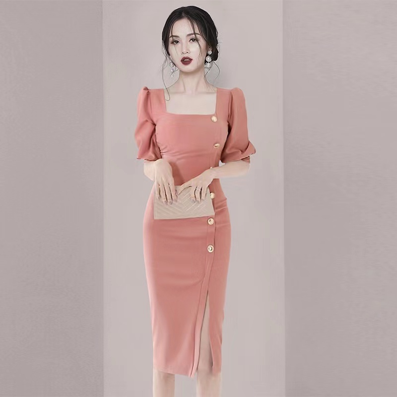 Short-Sleeved Dress One-Piece Hip-Wrapped Skirt 2022 New Style ...