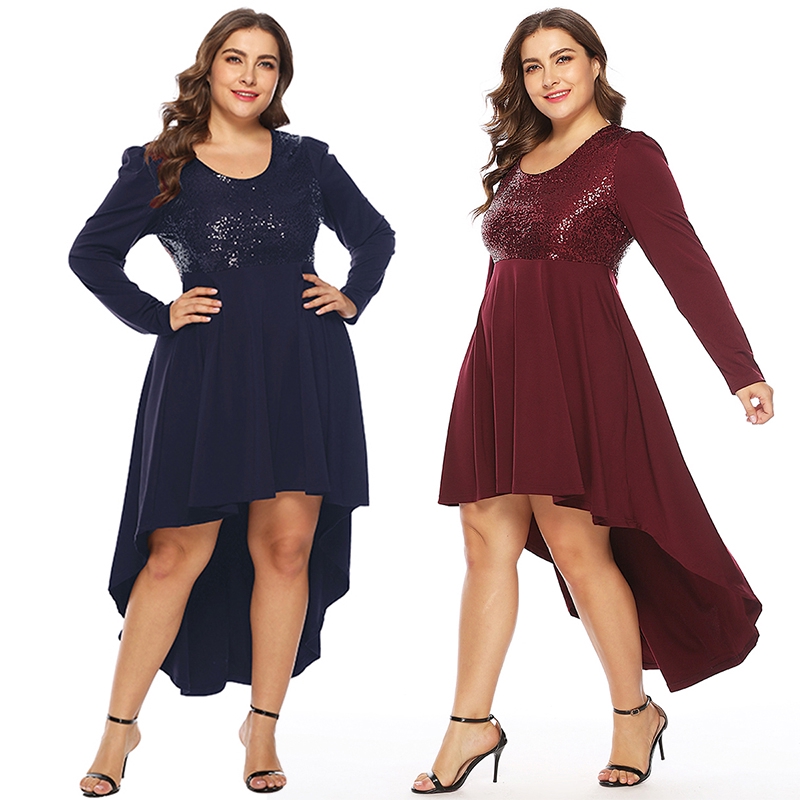 long sleeve party gown