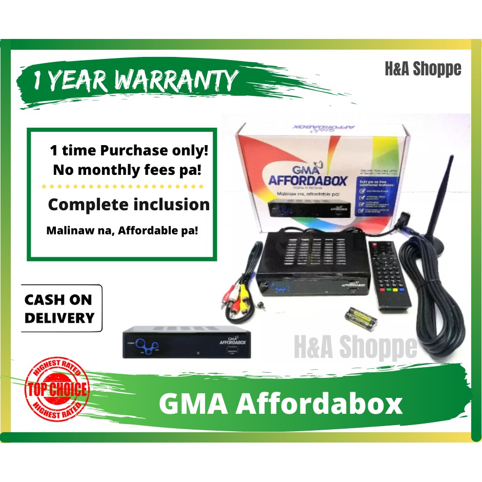 H&A. GMA Affordabox Digital TV Receiver Shopee Philippines