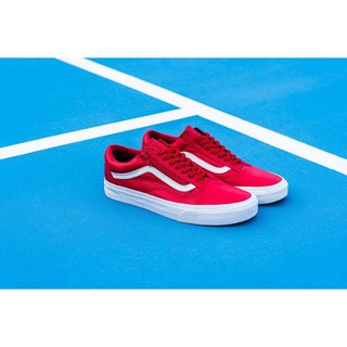 vans old skool marshmallow red stripe