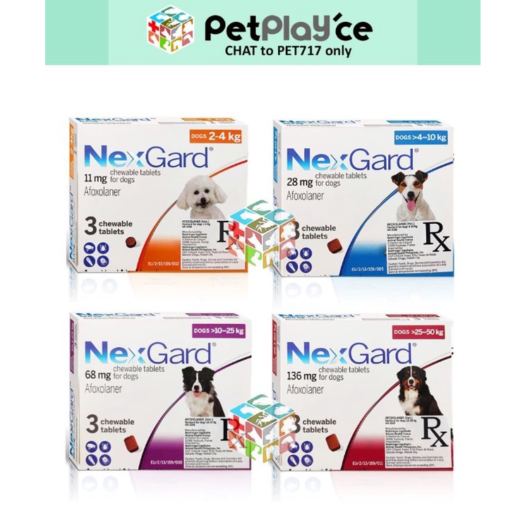 Nexgard Anti Tick & Flea with Sticker for DOGS Chewable Shopee