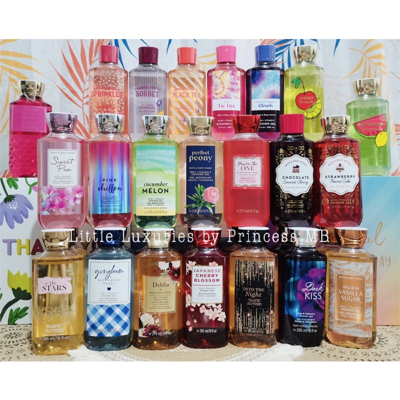 Bath and Body Works Shower Gel Dark Kiss, Dahlia, Gingham, You're The