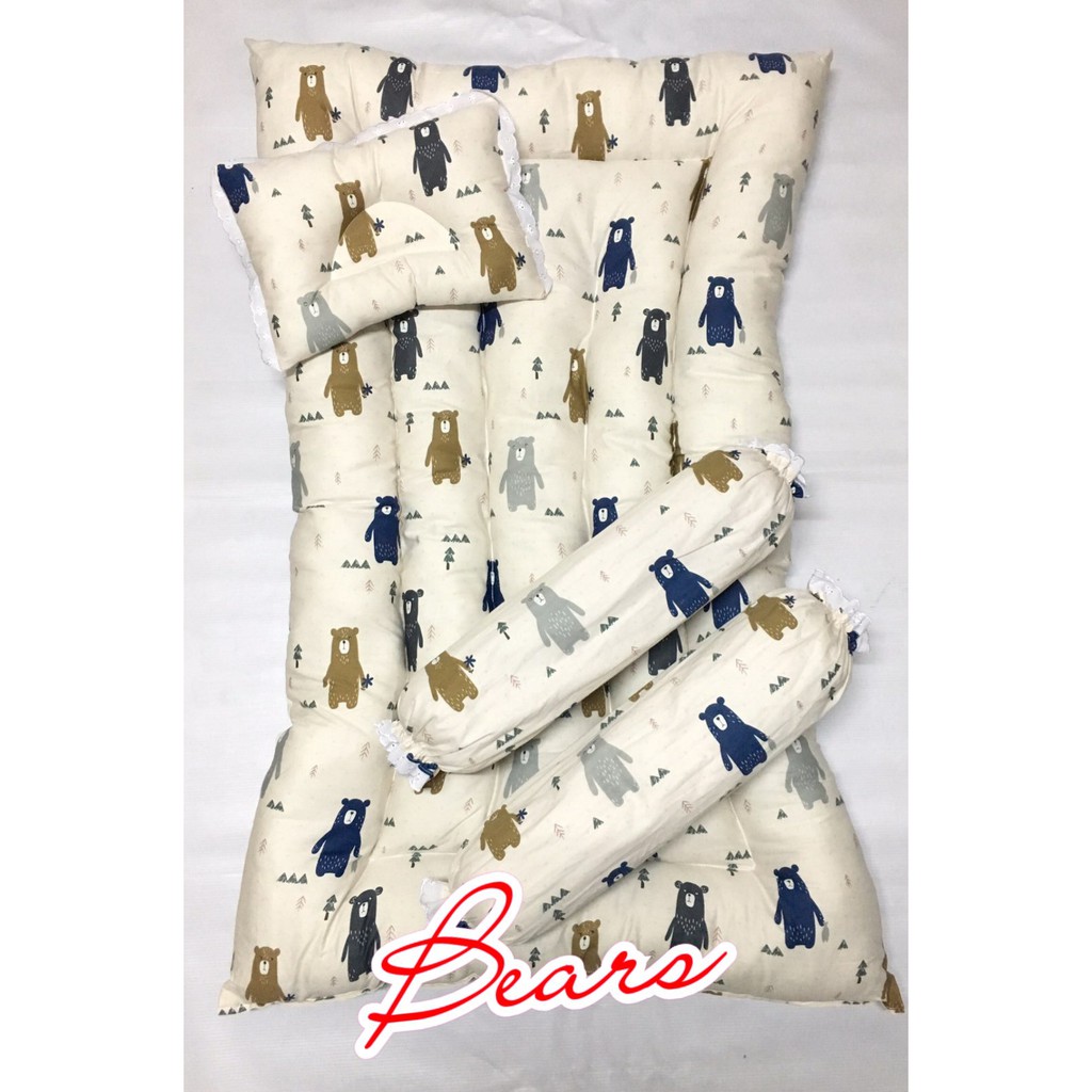 High Quality Baby Crib Comforter Pillows Set Bears Shopee