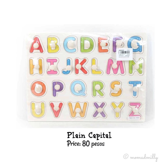 wooden alphabet peg puzzle