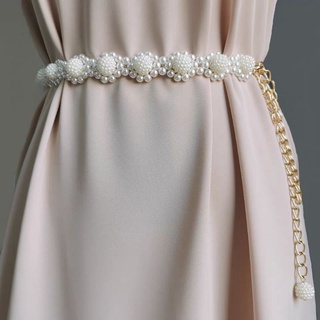 Women's fashion exclusive pearl waist chain