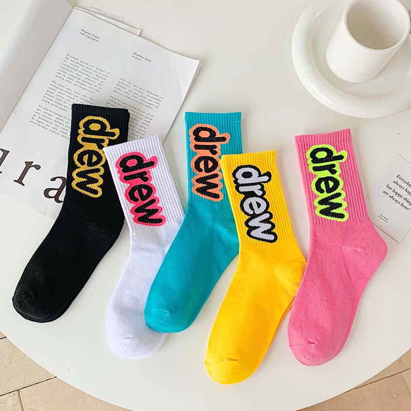 Korean Drew Socks Iconic Socks Drew House Smiley Face Socks | Shopee ...