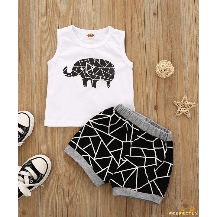 baby boy clothes with elephants on them