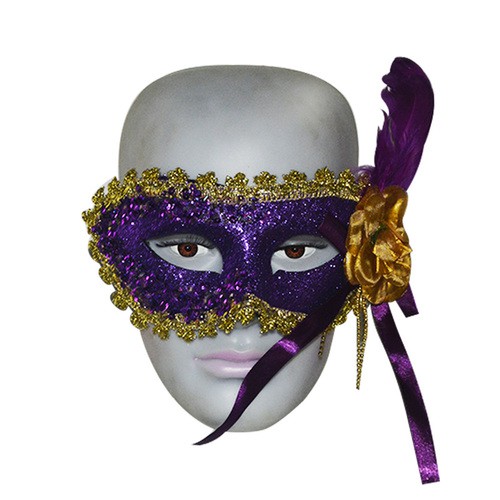 Feathered Masquerade Mask Extras Purple Shopee Philippines