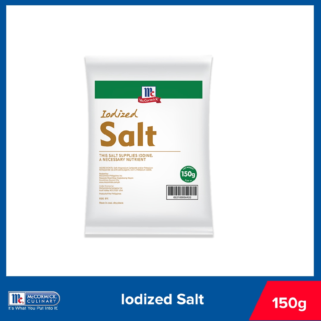 McCormick Iodized Salt 150g Shopee Philippines