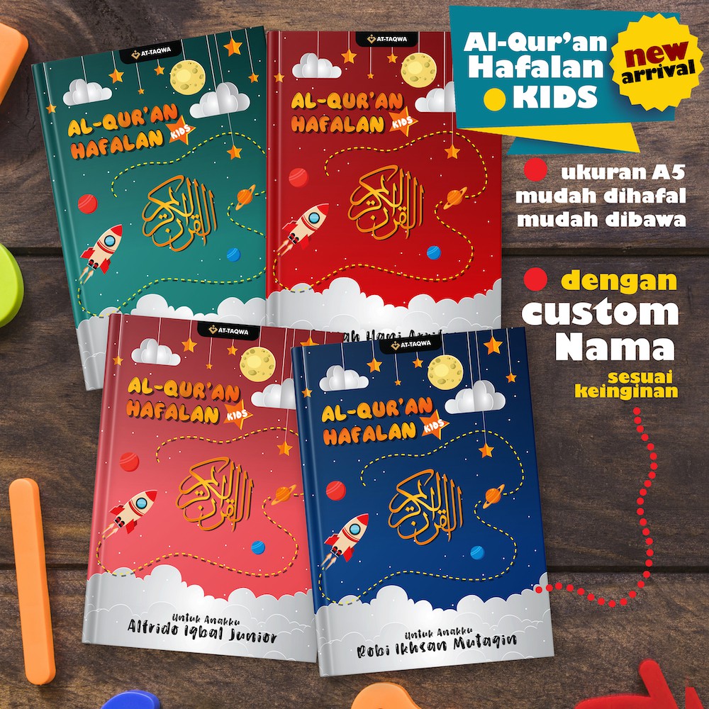 Custom Kid Koran Attaqwa Alquran Memorization Personal Kids A5 Words And Bonus Hold 30 Years Shopee Philippines