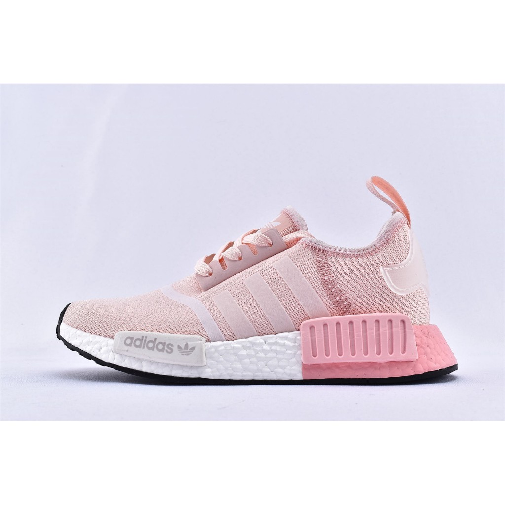 white and pink running shoes