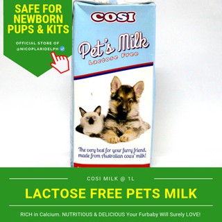 Cosi Milk Lactose FREE and Very Delicious Formula for Dogs, Cats and Rabbits of All Stages (1L)