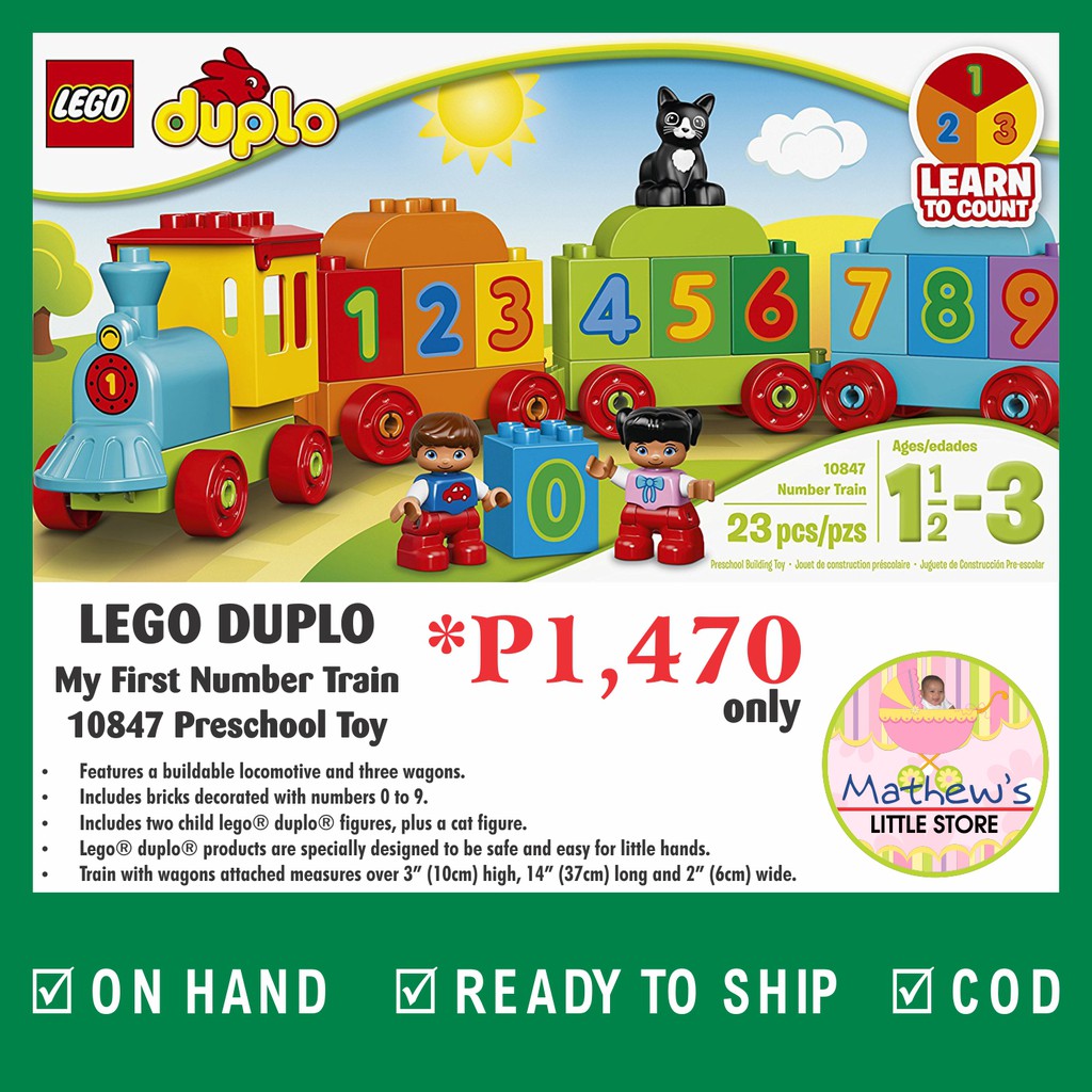 lego duplo my first number train 10847 preschool toy