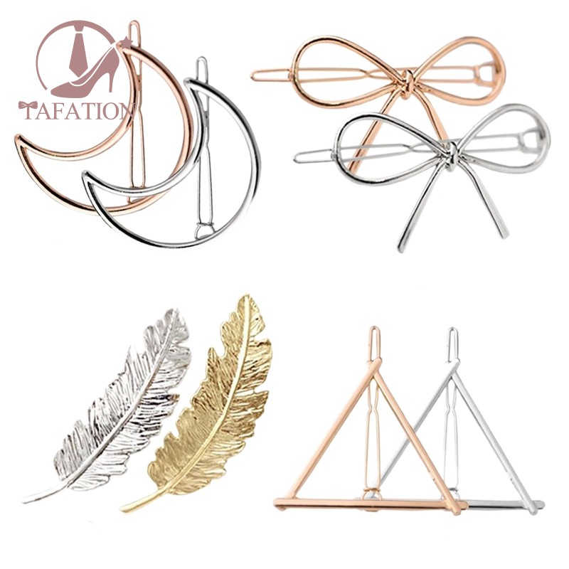 Hair Clip For Women 8 Pcs Hair Barrettes Hair Pins Moon Triangle