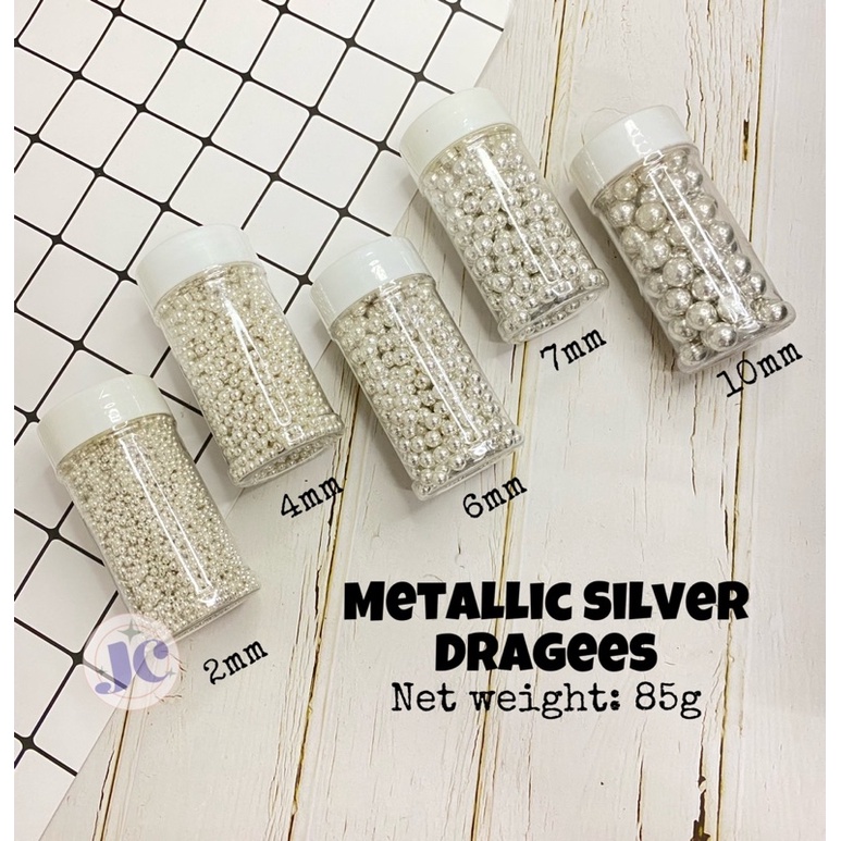 100g Edible Silver Pearl Dragees Silver Dragees Edible Sprinkles