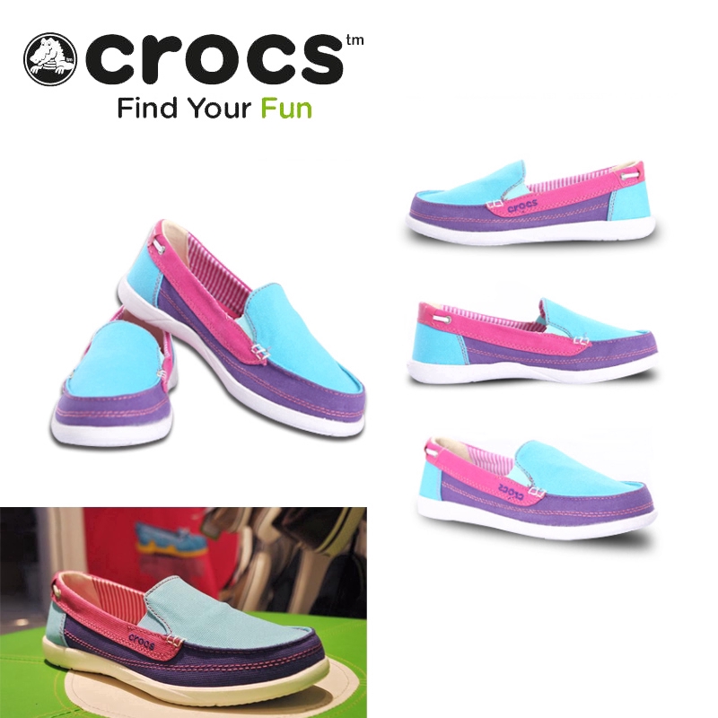 crocs womens canvas shoes