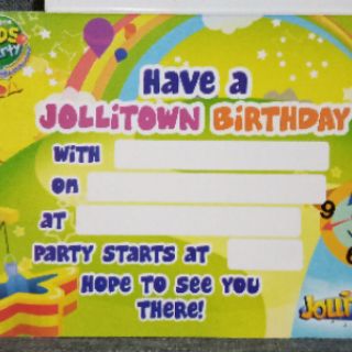 Jollibee Birthday Card Invitation | Shopee Philippines