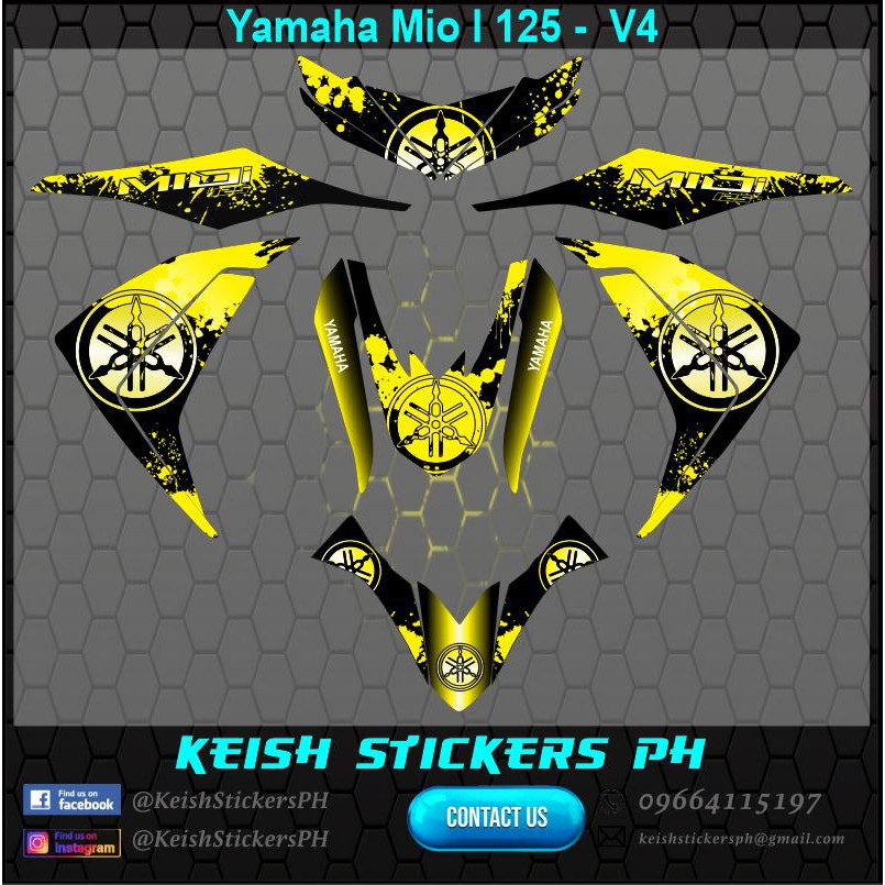 Decals for Mio I 125 V4 Shopee Philippines