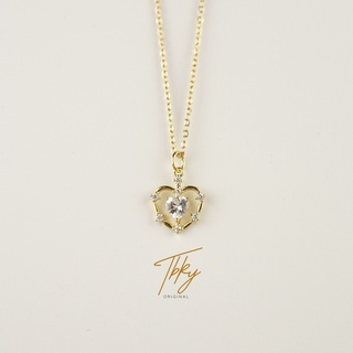 TBKy Pure heart Necklace 18k Gold Plated Stainless Steel Women Fashion Accessories Tala by Kyla TBK