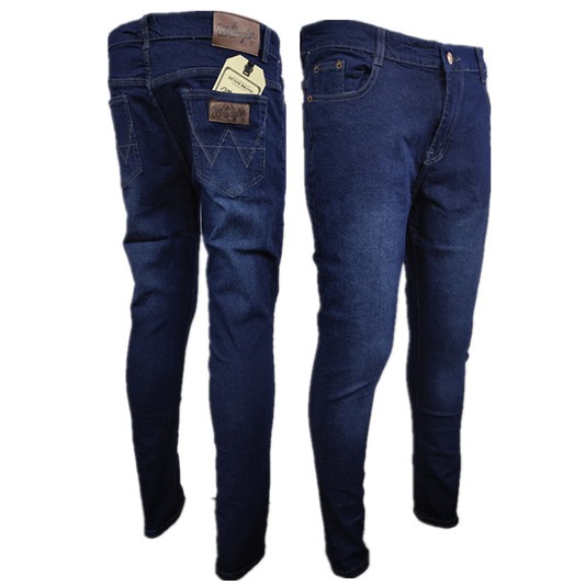plain dark blue jeans
