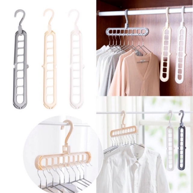 EVX Magic Hanger Adjustable Storage Rack Anti-slip Hanger Hooks ...