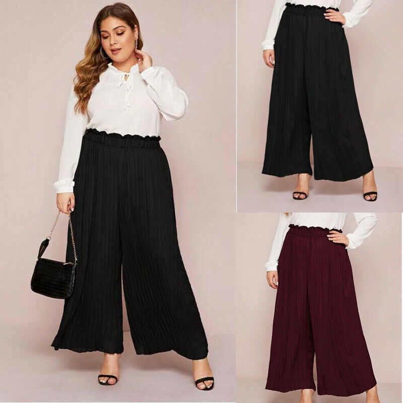 women's plus size wide leg pants
