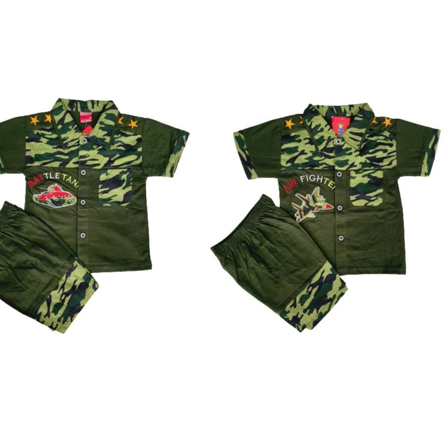 KEMEJA Star Seller KUROSHIRO - Boys Suits 1-9 Years Old ARMY Boys Clothes Shirt 100% Durable!!?