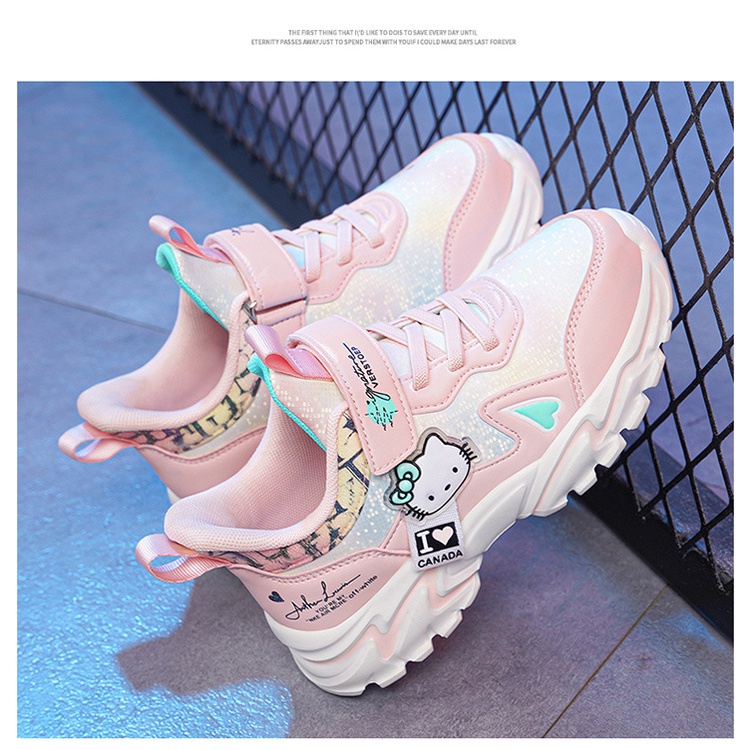 Girls Sneakers Soft Bottom Breathable Kids Shoes Lightweight Casual Girls Children Running Shoes 4~16 Years Old