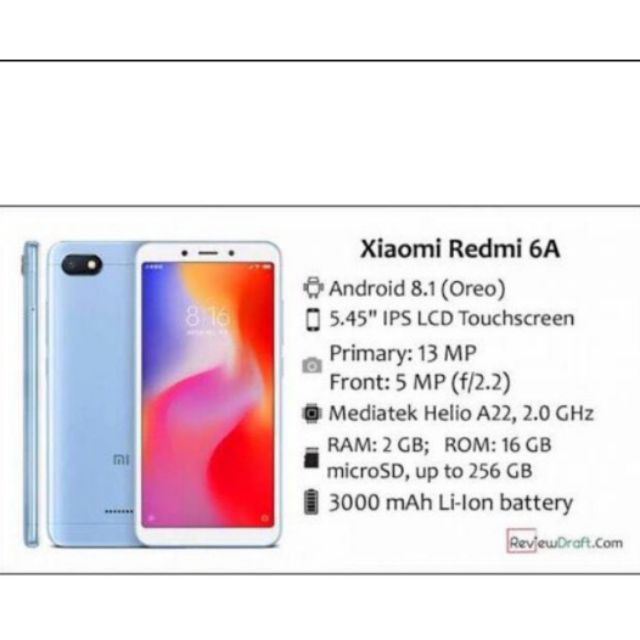 Free Shipping Xiaomi Redmi 6a 2gb Ram 16gb Rom Shopee Philippines