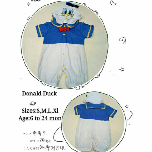 donald duck baby costume